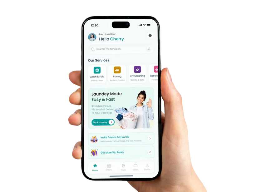 Spinpress app on a phone