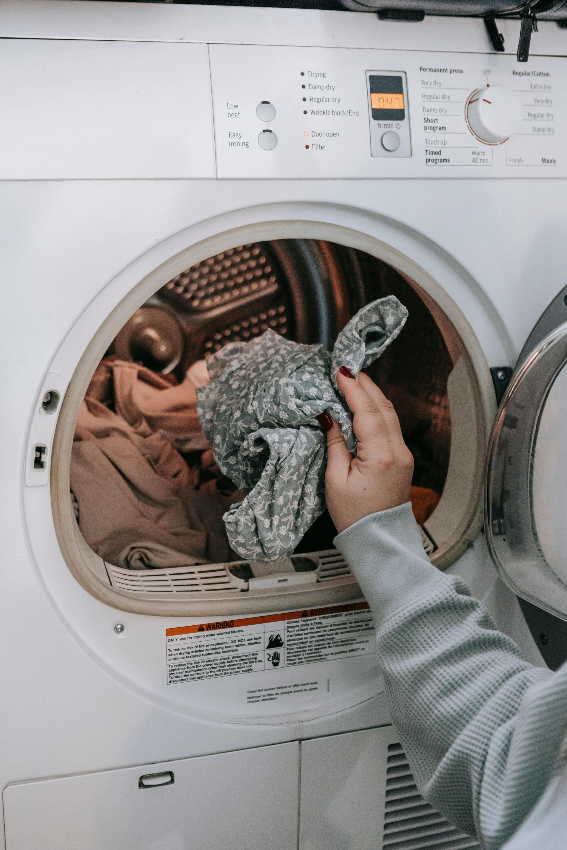 Clothes being prepared for laundry